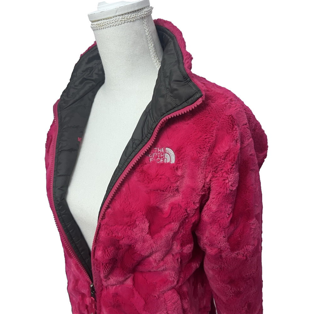The North Face 2 in 1 Zip Up Puffer Faux Fur Reversible Jacket Womens Small Logo - Picture 7 of 12